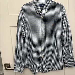 Ralph Lauren Men's Large Blue & Green Checkered Shirt